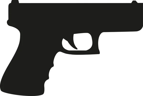 半自动手枪标志 武器标志和符号 — 图库矢量图片
