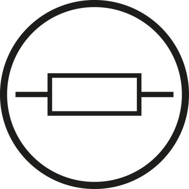 Elektronik devre dirençli simge işareti. Elektrik işaretleri ve semboller.
