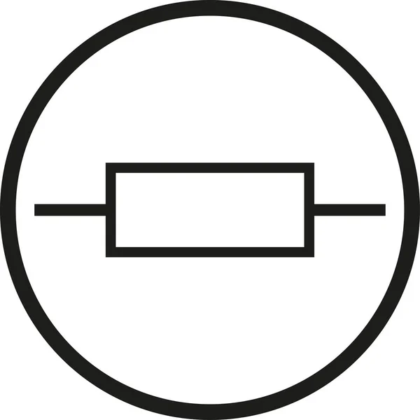 Signo Icono Resistencia Circuito Electrónico Signos Símbolos Eléctricos — Archivo Imágenes Vectoriales