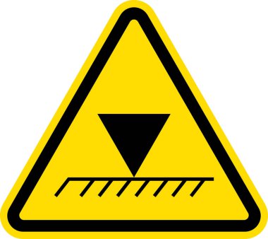 Tepedeki yükseklik uyarısını sınırla. Sanayi Güvenlik İşaretleri ve Sembolleri.