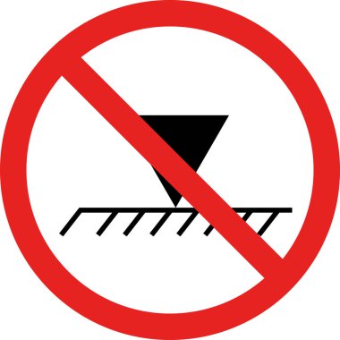 Yükseklik sınırı tehlike işareti. Yasak işaretler ve semboller.