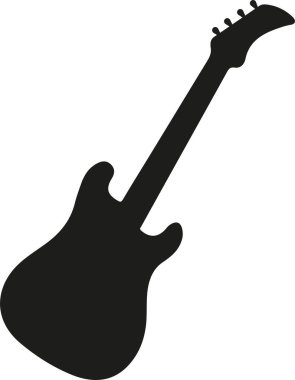 Gitar simgesi işareti. Müzik aletleri işaretler ve semboller.