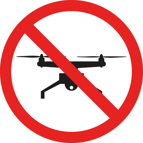 Drony Zakazují Oblast Nebo Žádné Známky Zóny Bezpilotních Letounů Zakázané — Stockový vektor