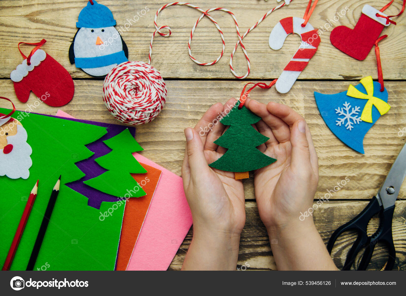 Making Handmade Christmas Toys Felt Your Own Hands Decorations ...