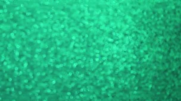 Matériel Fond Vert Étincelant Flou Bokeh Texture Festive Brille Dans — Video