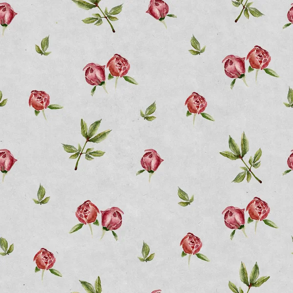 Seamless floral pattern flower buds of peonies — Stock Photo, Image