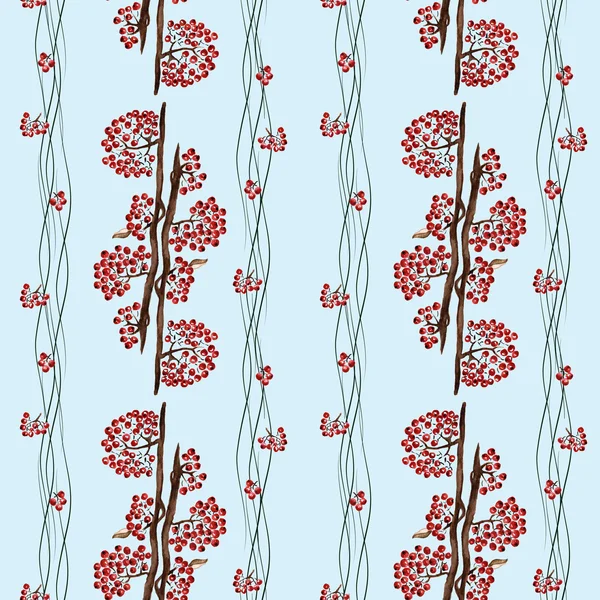 Seamless pattern with rowan — Stock Photo, Image