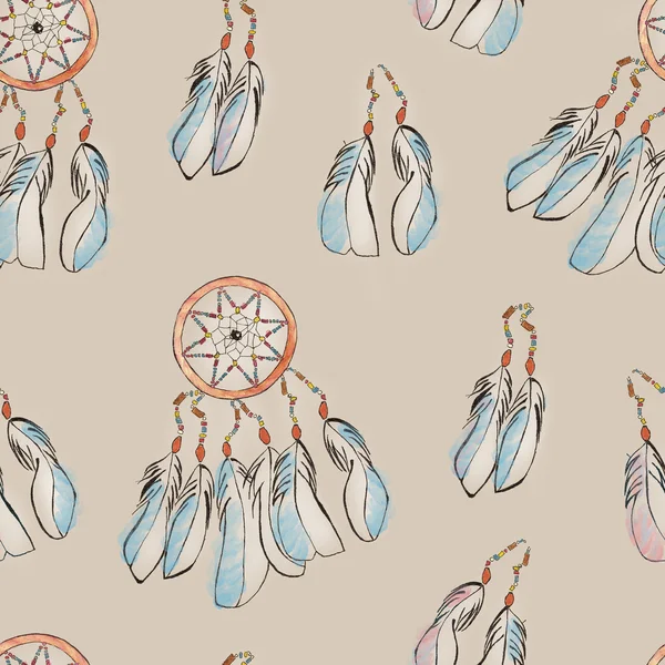 Seamless pattern with Dreamcatcher — Stock Photo, Image