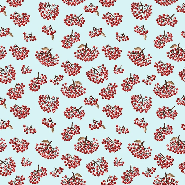 Seamless pattern with rowan — Stock Photo, Image