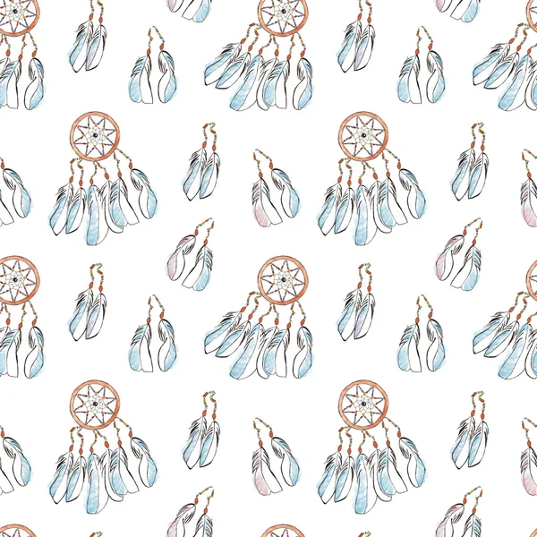 Seamless pattern with Dreamcatcher — Stock Photo, Image