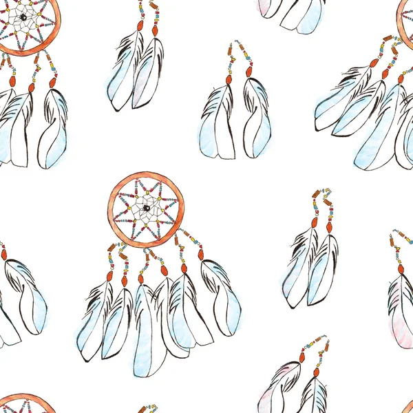 Seamless pattern with Dreamcatcher — Stock Photo, Image