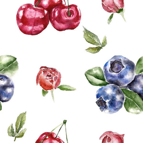 Naadloze patroon met berry — Stockfoto