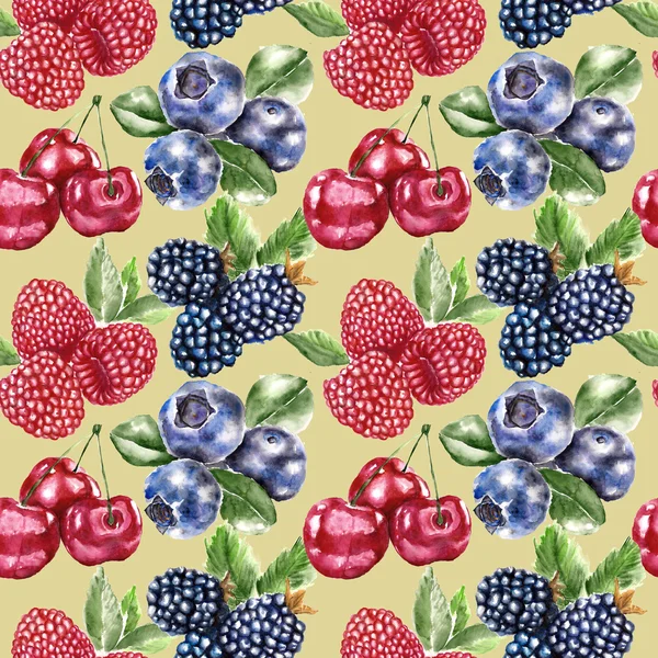 Seamless pattern with berry — Stock Photo, Image