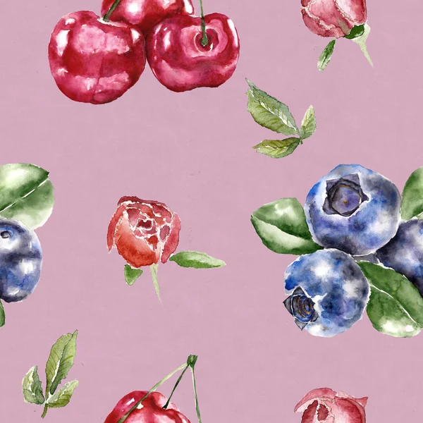 Seamless pattern with berry — Stock Photo, Image