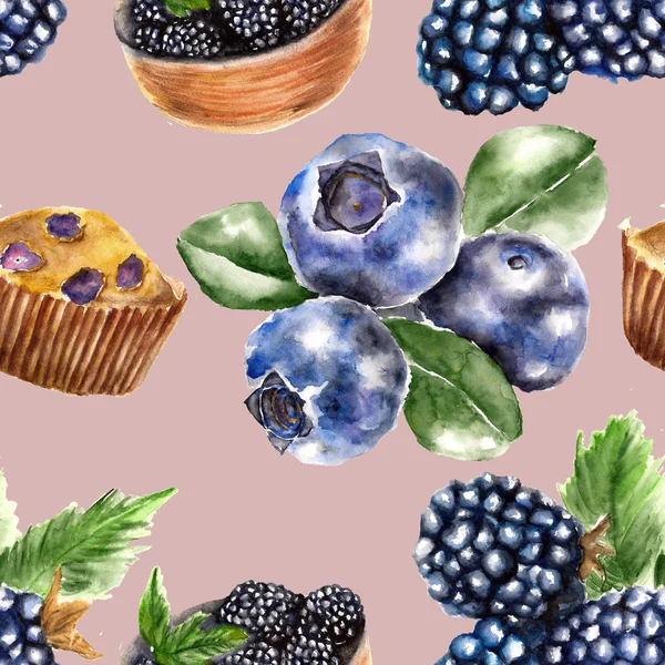 Seamless pattern with berry — Stock Photo, Image