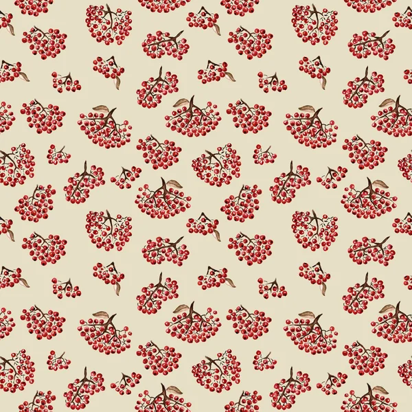 Seamless pattern with rowan — Stock Photo, Image