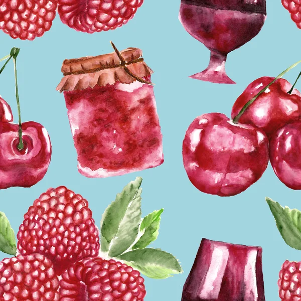 Naadloze patroon met berry — Stockfoto