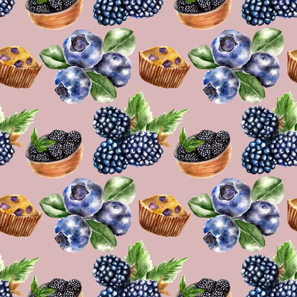 Seamless pattern with berry — Stock Photo, Image