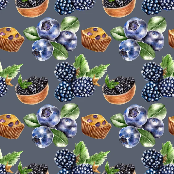 Seamless pattern with berry — Stock Photo, Image