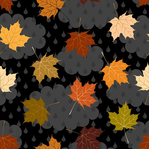 Cloudy autumn pattern — Stock Vector