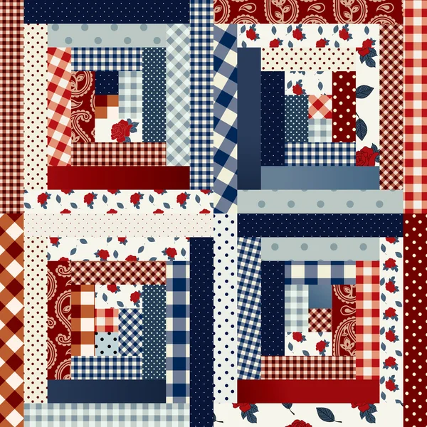 Quilt in landelijke stijl. — Stockvector