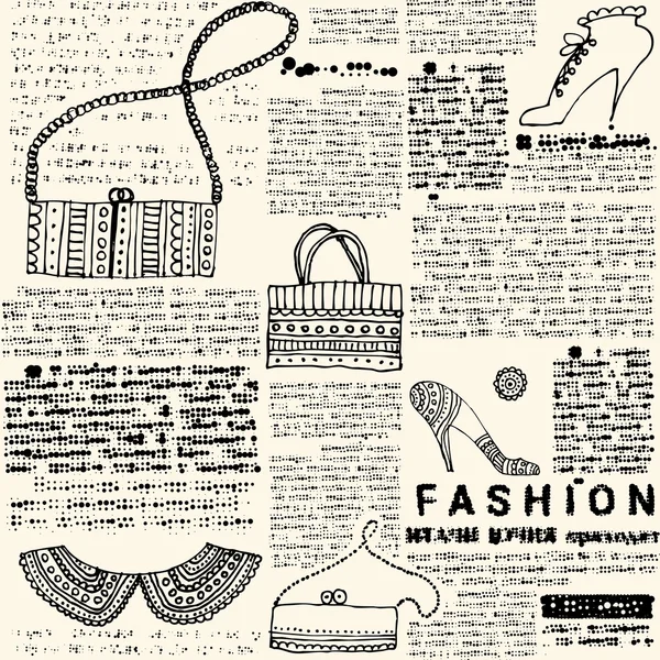 Imitação de jornais de moda — Vetor de Stock