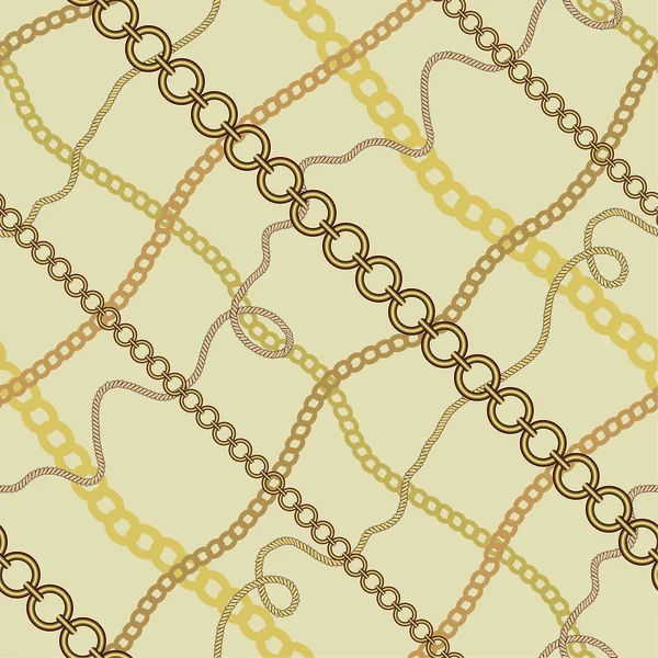 Fondo sin costuras en un estilo de moda con cadenas . — Vector de stock