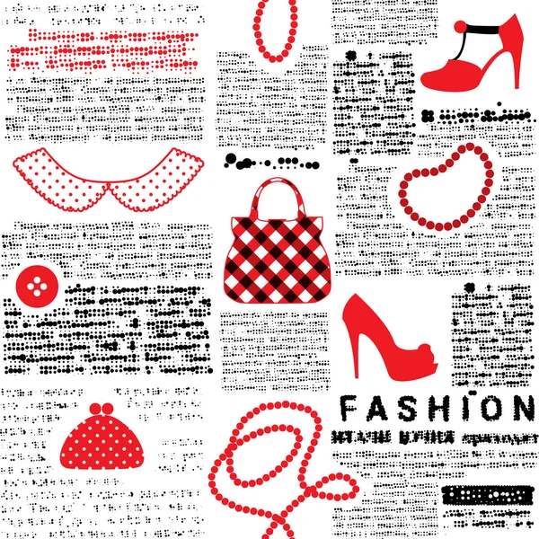 Fashionabla bakgrund med imitation av tidningen — Stock vektor