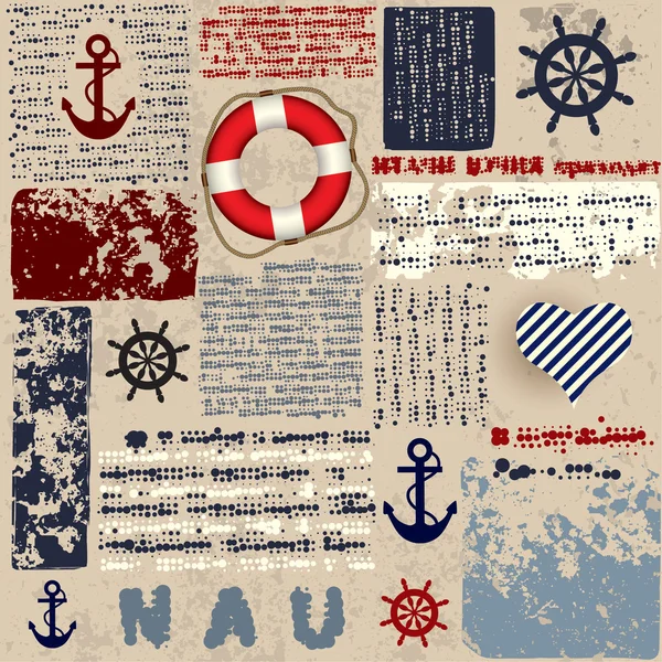 Nautical style — Stock Vector