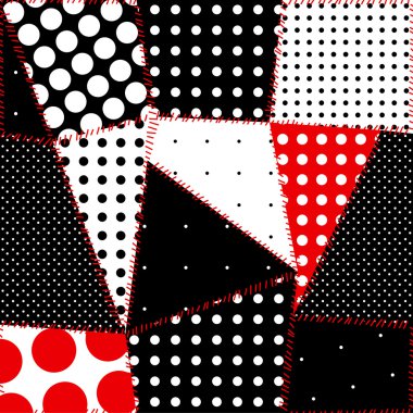 seamless background of patchwork polka dot