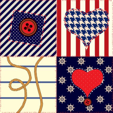 pattern in nautical style clipart