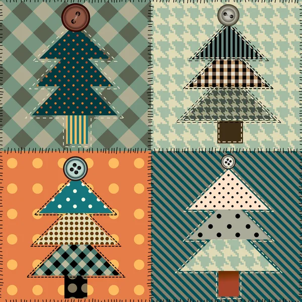 Christmas tree pattern — Stock Vector