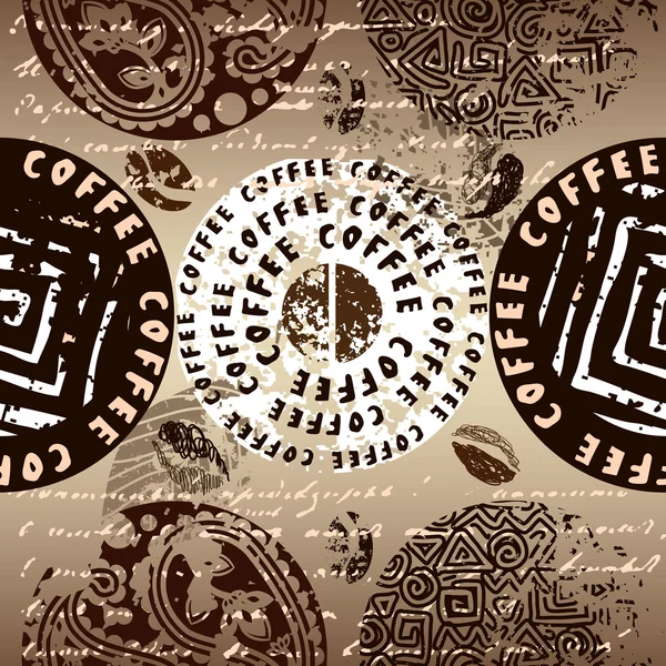 Patrón de café — Vector de stock
