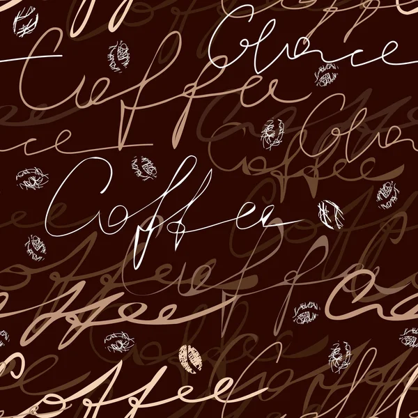 Coffee script pattern — Stock Vector