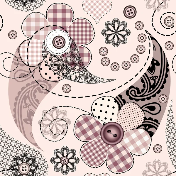 Paisley lace background — Stock Vector