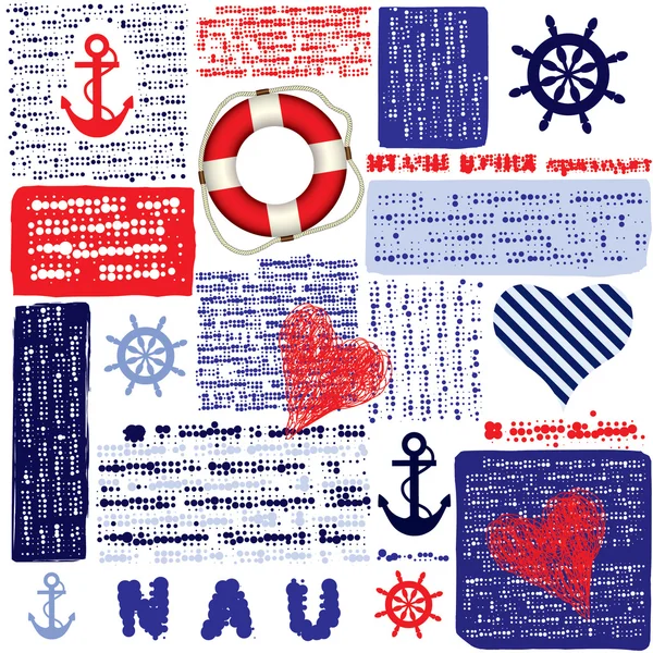 Nautical paper pattern — Stock Vector