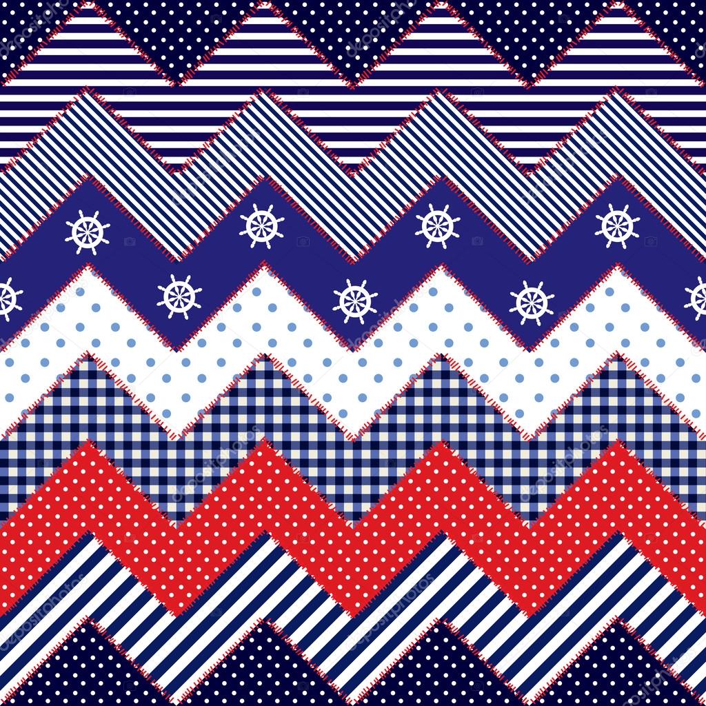 Quilting design in nautical style