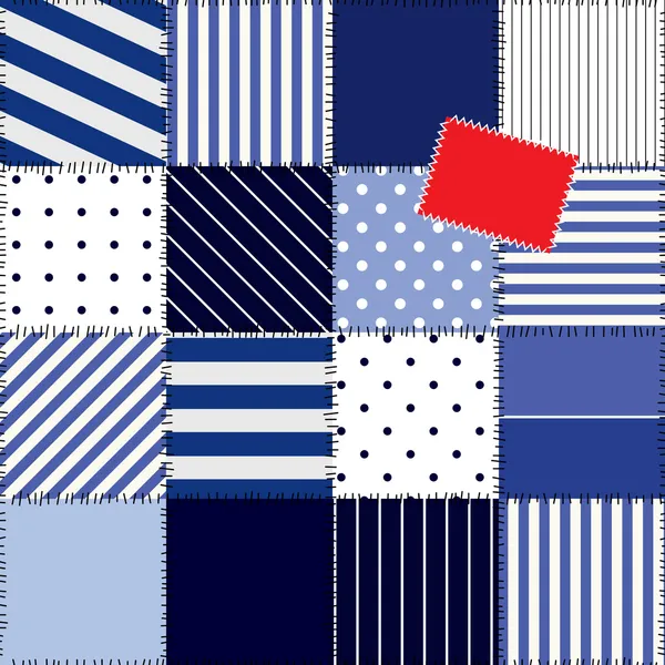 Gilet rayé patchwork — Image vectorielle