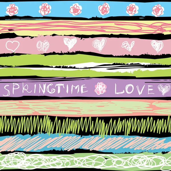 Fond de printemps en couleurs sorbet — Image vectorielle