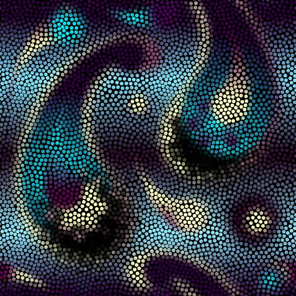 Flou paisley bleu des cercles — Image vectorielle