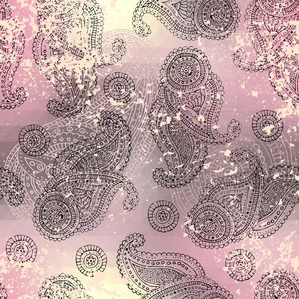 Grunge Paisley Hintergrund — Stockvektor