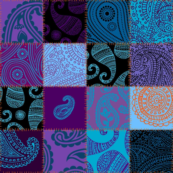 Violet quilting design — Stockový vektor