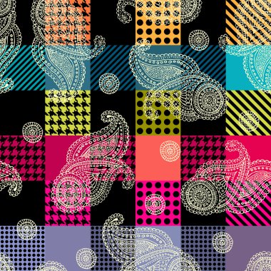 ekose ve desenli desen.