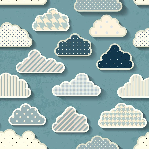 Cielo de dibujos animados con nubes — Archivo Imágenes Vectoriales