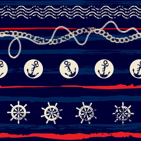 Lacivert deniz tarzı desen.