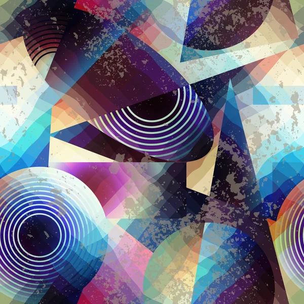 Kübizm tarzı soyut geometrik desen.