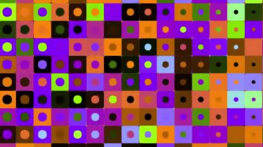 Kusursuz döngü soyut hareket arkaplanı. Soyut polka nokta görüntüsü.