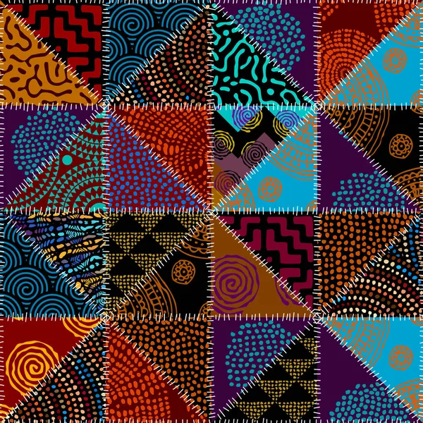 Vector ethnic tribal pattern. Seamless art image. — Stock Vector