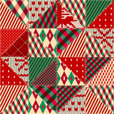 Yamalı tekstil deseni. Kusursuz yorgan dizayn arkaplanı.