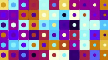 Kusursuz döngü soyut hareket arkaplanı. Soyut polka nokta görüntüsü.